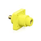 Leviton 18R22-UY Nez de boule de prise de panneau femelle jaune PbAvec goujon 0,75"