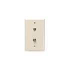 Leviton 40259-T Plaque murale pour téléphone et télévision