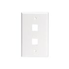 Leviton 41080-2WL Plaque murale blanche pour rallonge à 2 ports