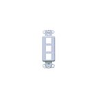 Cadre d'insertion 3 points de connexion Leviton 41643-gy gris