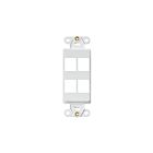 Leviton 41644-W Plaque Quickport Decora
