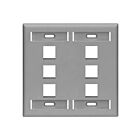 Leviton 42080-6GP Plaque murale Quickport double gang