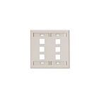 Leviton 42080-6TP Plaque murale Quickport double gang