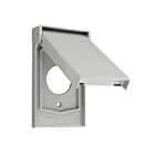 Leviton 4980-GY Plaque murale verrouillable à un groupe résistante aux intempéries, Nylon thermoplastique, Gris