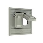 Leviton 4986-GY Plaque murale simple résistante aux intempéries, surdimensionnée, nylon thermoplastique, gris