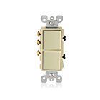 Leviton 5641-I 15A Ivoire Commutateur combiné