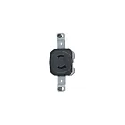 Leviton lev-7535 Noir Réceptacle simple