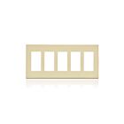 Leviton 80321-SI Plaque murale sans vis Decora Plus 5 positions