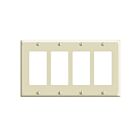Leviton 80412-CNI Plaque murale duplex Decora 4 prises