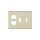 Leviton 80521-T Plaque murale 3G/2 bascules amande claire