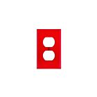 Plaque murale pour prise double Leviton 80703-r rouge