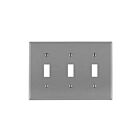 Leviton 80711-GY Plaque d'interrupteur à 3 gangs en nylon