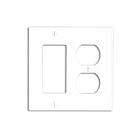 Leviton 80746-R Plaque combinée en nylon rouge à 2 groupes