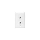 Leviton 80782-W Prise murale vidéo standard avec deux connecteurs F
