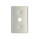 Leviton 84037-40 Plaque téléphonique en acier inoxydable, 1 groupe, trou .625
