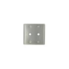 Leviton 84062-40 Plaque téléphonique à 2 groupes en acier inoxydable - Trou .406