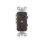 Leviton Lev-5245 15A Brun Commutateur combiné