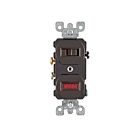 Leviton Lev-5336 15A Brun Interrupteur unipolaire à double polarité