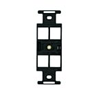 Insert Quad-106 4 points de connexion Leviton 41087-qep noir
