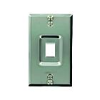 Plaque murale 1 prise Leviton 4108w-sp acier inoxydable