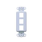 Cadre d'insertion 3 points de connexion Leviton 41643-gy gris