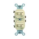 Dispositif combiné interrupteur Leviton 5243-t amande pâle