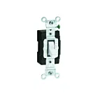 Interrupteur à bascule Leviton 5501-lhw blanc