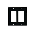 Plaque murale pour 2 dispositifs décorateurs Leviton 80409-e noir