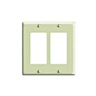 Plaque murale 2 dispositifs Leviton 80409-ni ivoire