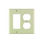 Plaque murale combinée Leviton 80455-i ivoire