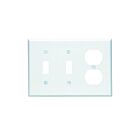 Plaque murale combinée 3 dispositifs Leviton 80521-w blanc