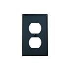 Plaque murale pour prise double Leviton 80703-e noir