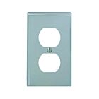 Plaque murale pour prise double Leviton 80703-gy gris