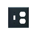 Plaque murale 2 dispositifs Leviton 80705-e noir
