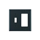 Plaque murale 2 dispositifs Leviton 80707-e noir