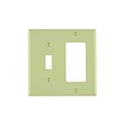Plaque murale 2 dispositifs Leviton 80707-i ivoire