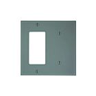 Plaque murale 2 dispositifs Leviton 80708-gy gris
