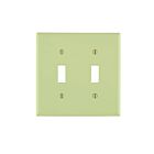 Plaque murale 2 dispositifs Leviton 80709-i ivoire