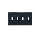Plaque murale 4 dispositifs Leviton 80712-e noir