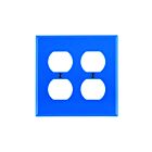 Plaque murale 2 dispositifs Leviton 80716-bu bleu