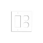 Plaque murale pour prise duplex/dispositif décorateur Leviton 80746-w blanc