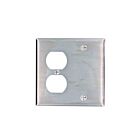 Plaque murale 2 dispositifs Leviton 84008-40 acier inoxydable