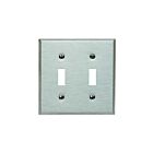 Plaque murale 2 dispositifs Leviton 84009-c acier inoxydable