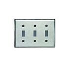 Plaque murale 3 dispositifs Leviton 84011-40 argent