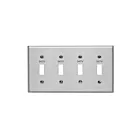 Plaque murale 4 dispositifs Leviton 84012-c acier inoxydable