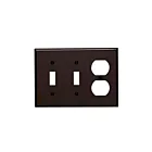 Plaque murale 3 dispositifs Leviton 84021-40 acier inoxydable
