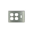 Plaque murale 3 dispositifs Leviton 84047-40 acier inoxydable