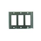 Plaque murale 3 dispositifs Leviton 84411-40 acier inoxydable