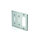 Plaque murale 3 dispositifs Leviton 84421-40 acier inoxydable