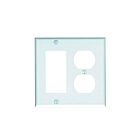 Plaque murale pour dispositif décorateur/prise double Leviton 84455-40 acier inoxydable